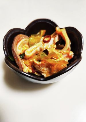 おつまみに☆甘辛ネギ豚ガツ♡-レシピのメイン写真