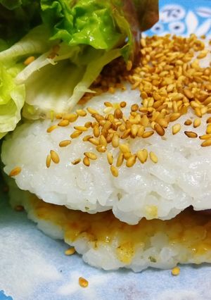 肉団子で照り焼きライスバーガー-レシピのメイン写真