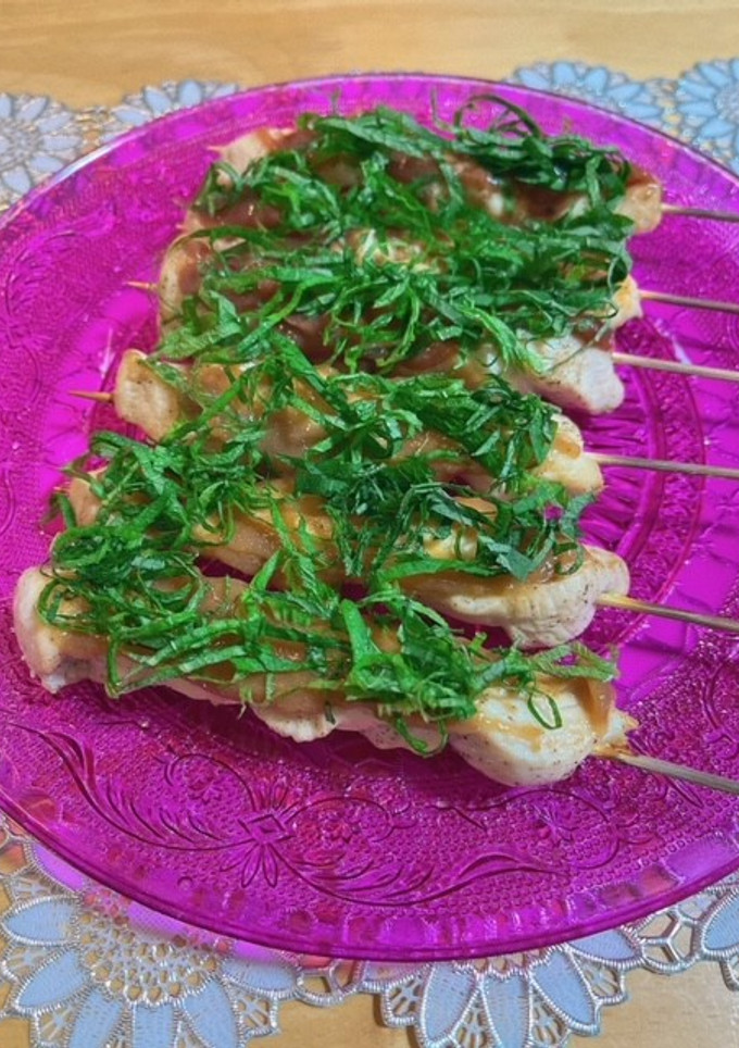 鶏ささみの串焼き 梅肉仕立て-レシピのメイン写真