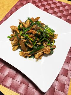 豚こまとニラごぼう味噌炒め-レシピのメイン写真