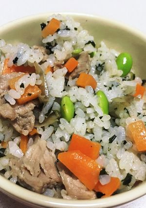 【備忘録】具沢山なわかめご飯-レシピのメイン写真