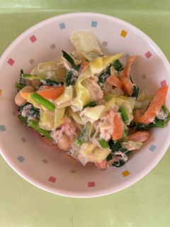【保育園給食】大豆とほうれん草のサラダ-レシピのメイン写真