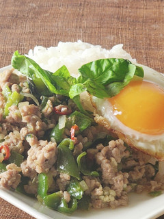 レンジ8分★ガパオでアジアン★ランチ弁当-レシピのメイン写真