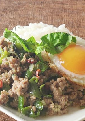 レンジ8分★ガパオでアジアン★ランチ弁当-レシピのメイン写真