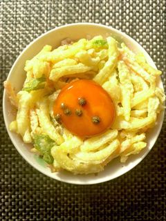 黄身の香り漬けでかき揚げ丼-レシピのメイン写真