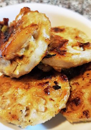 甘くない★しゃきモチ！蓮根はさみ焼き★-レシピのメイン写真