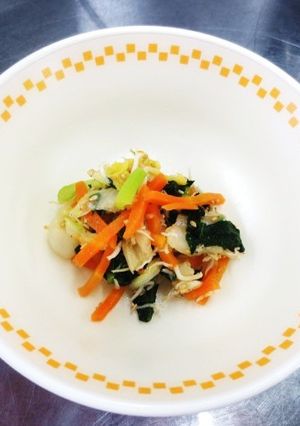 簡単給食 青菜とじゃこのナムル-レシピのメイン写真