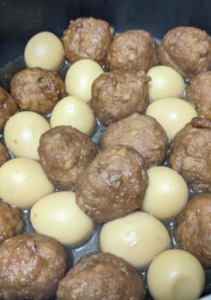 冷凍肉団子とうずらの卵の照り煮-レシピのメイン写真