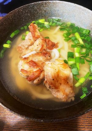 梅エキス入り　鶏と梅のうどん-レシピのメイン写真