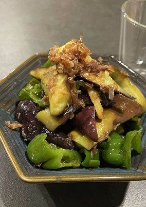 レンジで簡単時短煮浸し♡ナスとピーマン-レシピのメイン写真