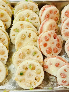 蓮根の挟み揚げ(鶏&豚)10個ずつ-レシピのメイン写真