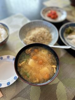 簡単#豆腐となめこと春菊のお味噌汁-レシピのメイン写真