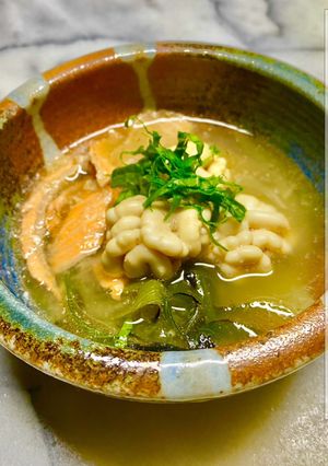 No3285鮭アラ焼きねぎ白子汁-レシピのメイン写真