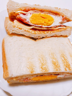 ハムエッグのホットサンド-レシピのメイン写真
