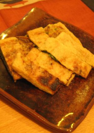 おつまみに！簡単おいし～♪ねぎ味噌油揚げ-レシピのメイン写真