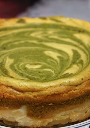 よもぎのマーブルチーズケーキ-レシピのメイン写真