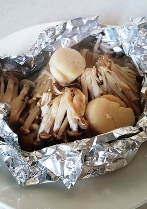ホタテときのこのホイル焼き-レシピのメイン写真