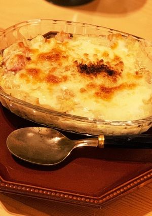 白菜ベーコンツナ、オートミールのグラタン-レシピのメイン写真