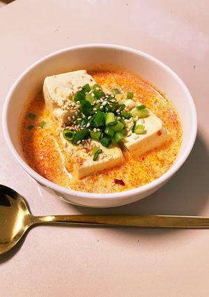 時短簡単 坦々風豆乳スープ ヘルシー-レシピのメイン写真