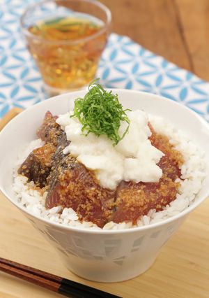 ごま酢でさっぱり！漬けかつおの山かけ丼-レシピのメイン写真