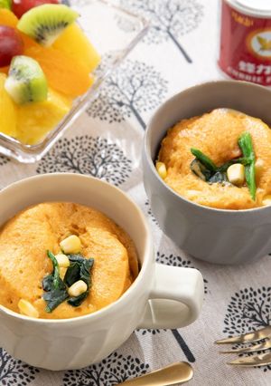 マグカップお食事蒸しパン-レシピのメイン写真