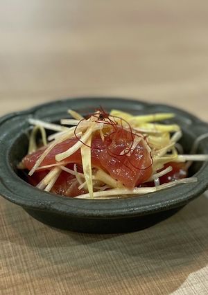 わさびポン酢 の 刺身ネギ和え-レシピのメイン写真