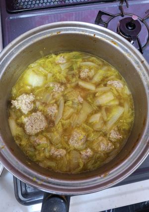 カレーの後の鍋でスープ-レシピのメイン写真