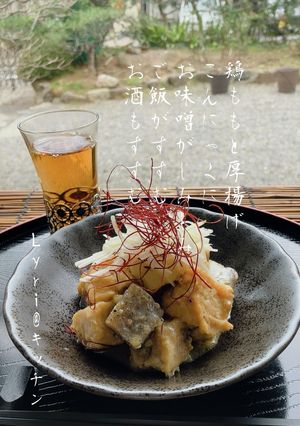 ☆鶏もも＊厚揚げ＊こんにゃくでどて煮☆-レシピのメイン写真