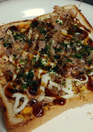 フライパンdeお好み焼き風トースト-レシピのメイン写真