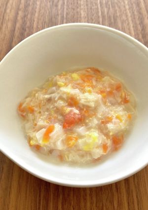 【離乳食７か月～】鮭と白菜ミルクとろみ煮-レシピのメイン写真