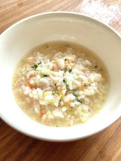 【離乳食7か月~】鮭と野菜のおじや-レシピのメイン写真