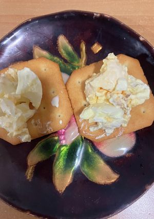 オガタ家　夜食　玉子クラッカー-レシピのメイン写真