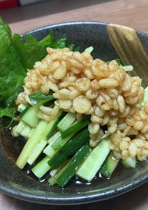 きゅうりの甘酢だれ天かすがけ-レシピのメイン写真