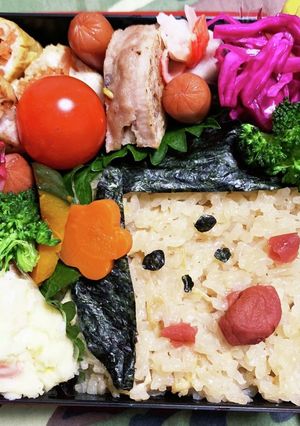 2/2ﾖｯﾁｬﾝ☆生姜ご飯お多福弁当-レシピのメイン写真