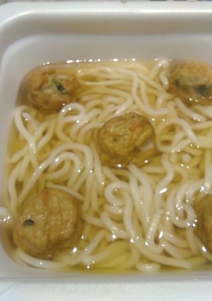 レンチンでお手軽うどんV20ミニ海鮮揚げ-レシピのメイン写真