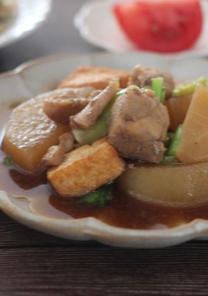 レンジで大根と鶏肉と厚揚げの煮物-レシピのメイン写真