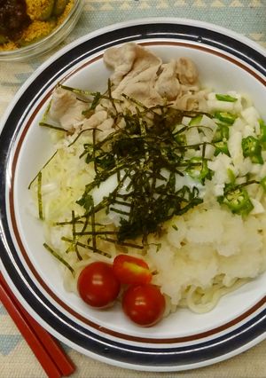 【食改】冷やし温玉うどん-レシピのメイン写真