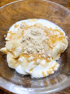 腸活にも♡バナナきなこヨーグルト-レシピのメイン写真