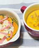 チーズかぼちゃと皮とわたまるごとスープ