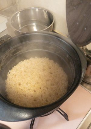 土鍋で玄米、失敗なし！-レシピのメイン写真