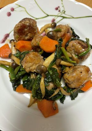 豚チーズ団子野菜炒め-レシピのメイン写真