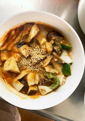 根菜茄子白菜簡単きな粉チリ味温野菜サラダ-レシピのメイン写真