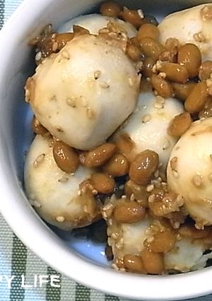 ☆里芋のおかか胡麻納豆和え☆-レシピのメイン写真
