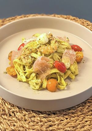 生ハムとモッツアレラトマトのバジルパスタ-レシピのメイン写真