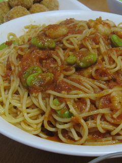 エビと空豆のトマトソースパスタ-レシピのメイン写真
