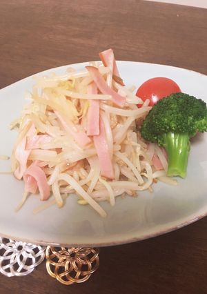 給食の「もやしとハムの炒め物」♡酢入り-レシピのメイン写真