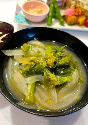 春香る❀蕗の薹と菜の花のお味噌汁-レシピのメイン写真