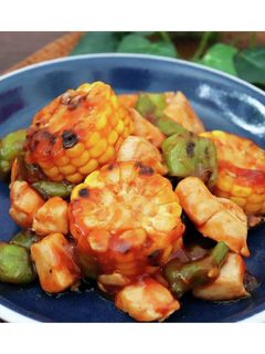 とうもろこしと鶏肉の甘酢炒め-レシピのメイン写真