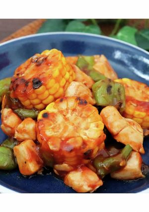 とうもろこしと鶏肉の甘酢炒め-レシピのメイン写真