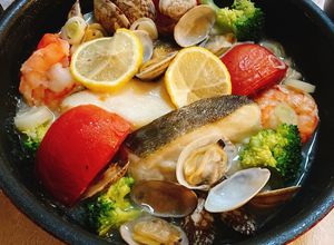 レモンバターポン酢で塩鱈のアクアパッツァ-レシピのメイン写真
